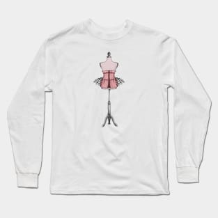 Hand-drawn illustration of fashion designer mannequin Long Sleeve T-Shirt